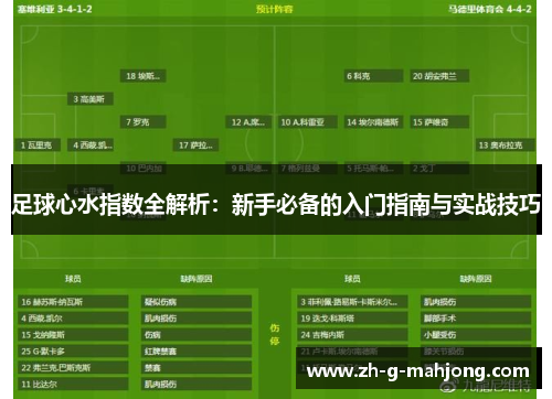 足球心水指数全解析：新手必备的入门指南与实战技巧